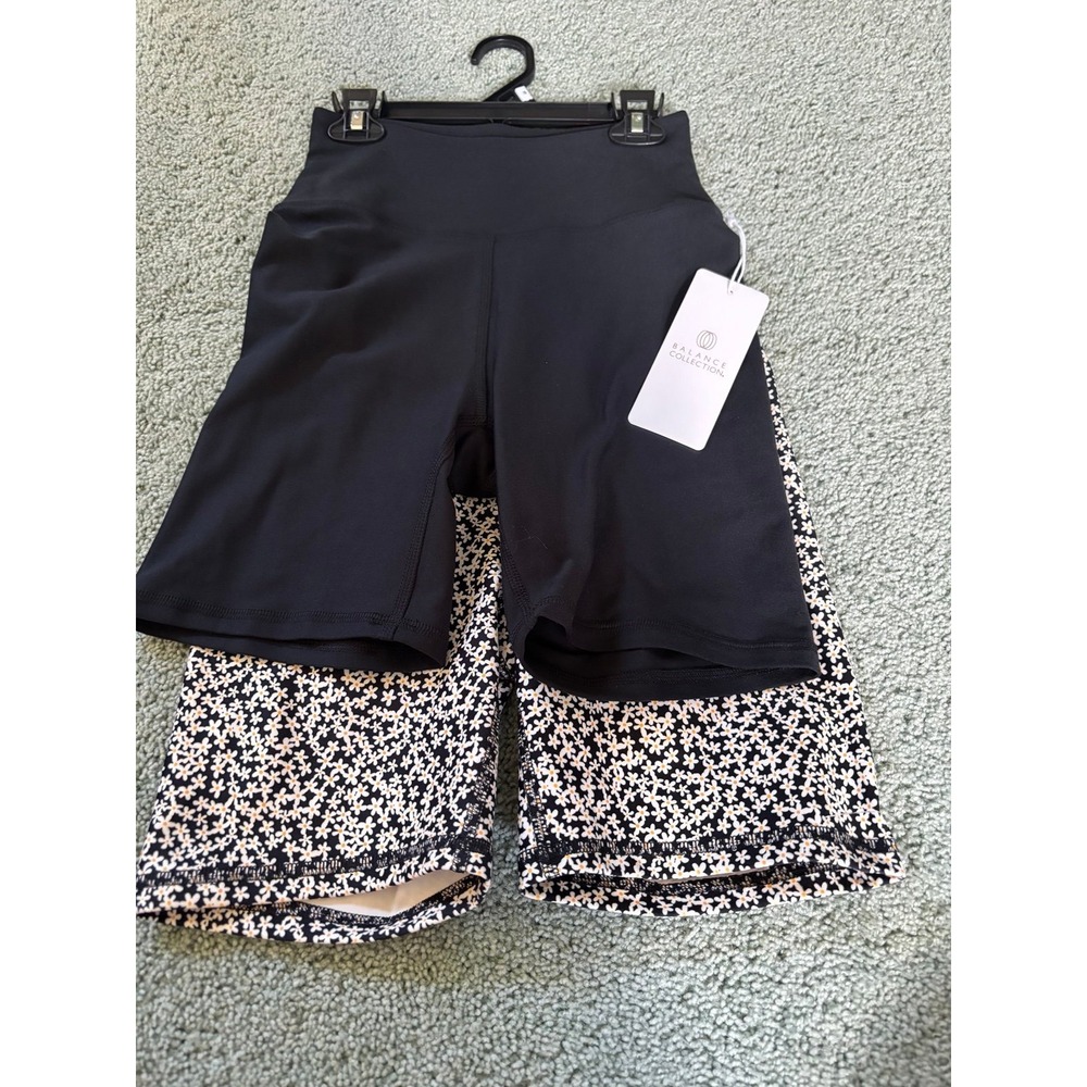 Balance Collection 2-Pack Easy Bermuda Shorts S Black/Ditsy Daisy NWT - Picture 3 of 7